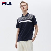 FILA 斐乐 官方 男子针织短袖POLO衫2021夏季新款时尚休闲POLO衫