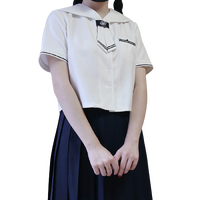 St.cat 圣卡特女子高 海棠 JK制服 水手服 女士夏服上衣 白色 S