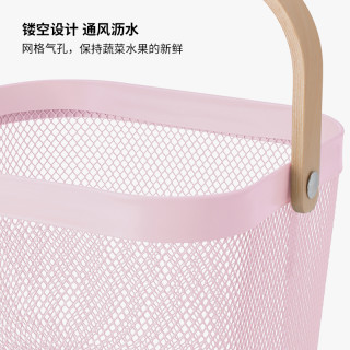 IKEA 宜家 RISATORP瑞沙托篮筐北欧厨房装饰收纳盒食品蔬菜水果篮子 白色
