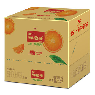 Uni-President 统一 鲜橙多 橙汁饮料 2L*6瓶