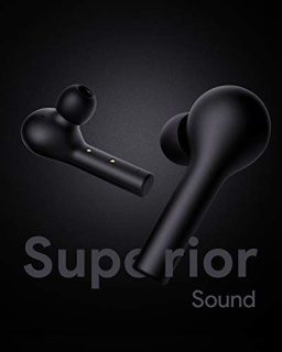 AUKEY True 无线耳机,蓝牙 5 耳机带降噪麦克风,25 小时播放时间,防水 HiFi 立体声无线耳机,适用于 iPhone 和 Android