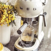 Smeg 斯麦格 ECF01 咖啡机 1.5L 奶白色