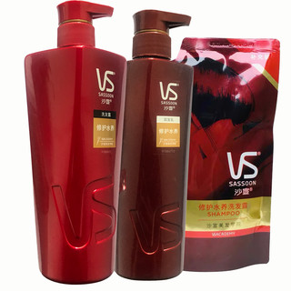 VS 沙宣 修护水养洗护套装 (洗发露750ml+补充装200ml+润发乳400ml)