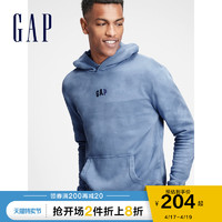 Gap 盖璞 Gap男装LOGO休闲套头连帽衫872349 2021春季新款男士抓绒运动卫衣