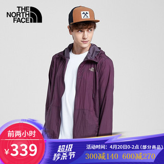 THE NORTH FACE 北面 北面皮肤衣男女20春夏TheNorthFace户外防泼水外套4U5L 3YE/紫色 L