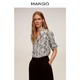MANGO 芒果 MANGO女装衬衫2020秋冬新款印花轻薄长袖飘逸料衬衫