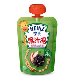 Heinz 亨氏 乐维滋果汁泥 儿童辅食果汁泥 120g  苹果黑加仑燕麦