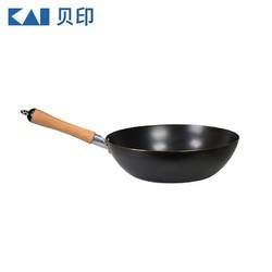 KAI 贝印  煤气灶专用炒菜铁砂锅 日本制 33cm