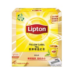 LUJING 鲁晶 Lipton 立顿 黄牌精选红茶包 100包（赠送马克杯）