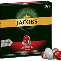 June Jacobs Jacobs 咖啡胶囊 经典稀饮意式特浓(Lungo Classico)，浓度6/12，200粒兼容Nespresso，10 x 20杯