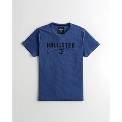 HOLLISTER 霍利斯特 2021春季新品潮流刺绣 Logo 圆领图案 T 恤 男 308181-1