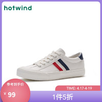 hotwind 热风 热风21春季新款男士时尚小白鞋休闲鞋H14M1570