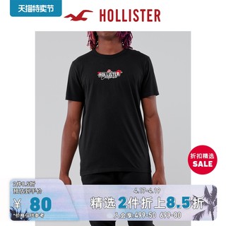 HOLLISTER 霍利斯特 Hollister春夏季潮流碎花刺绣 Logo 图案 T 恤 男 307096-1