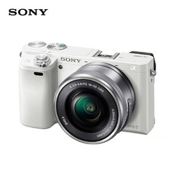 SONY 索尼 索尼（SONY）Alpha 6000L APS-C微单数码相机 标准套装 白色（SELP1650镜头 ILCE-6000L/A6000L/α6000）