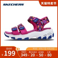 SKECHERS 斯凯奇 Skechers斯凯奇女童鞋 夏季新款熊猫亲子厚底凉鞋664079L