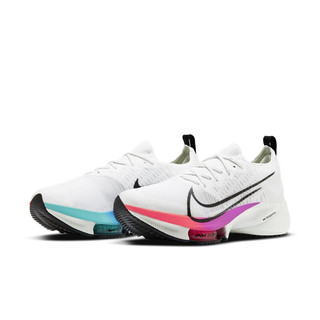 NIKE 耐克 Air Zoom Tempo Next% Fk 男子跑鞋 CI9923-100 白/黑/紫罗兰 39