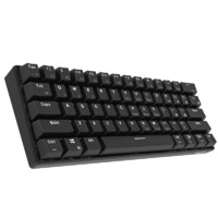 AJAZZ 黑爵 I610T 61键 双模无线机械键盘 正刻 黑色 AJAZZD青轴 单光