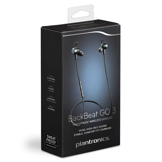 Plantronics 缤特力 BackBeat GO 3 入耳式颈挂式蓝牙耳机 蓝黑色