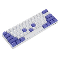 AJAZZ 黑爵 I610T 61键 双模无线机械键盘 正刻 紫白双拼 AJAZZD青轴 单光