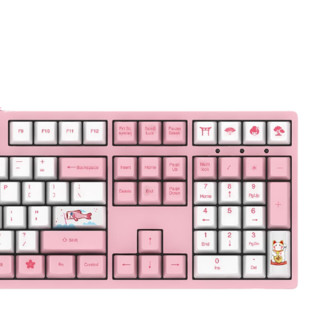 Akko 艾酷 3108 V2 东京富士山樱花 108键 有线机械键盘 粉色 AKKO粉轴 无光