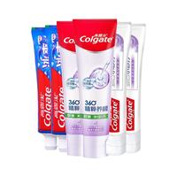 Colgate 高露洁 360°精粹养龈牙膏套装 (舒爽120g*2+劲白小苏打120g*2+冰爽薄荷180g*2)