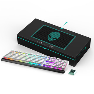 Alienware 外星人 AW510K X 刺客信条联名礼盒款 104键 有线机械键盘 白色 Cherry矮红轴 RGB