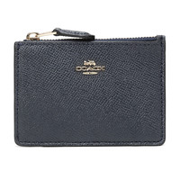 COACH 蔻驰 女士皮质证件包 57841 LINAV 海军蓝 迷你