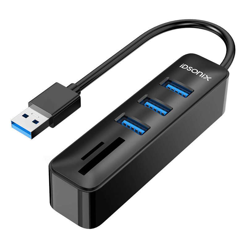 iDsonix 梭客 IAU32-3TS-015 1口USB3.0+2口USB2.0带读卡器功能集线器
