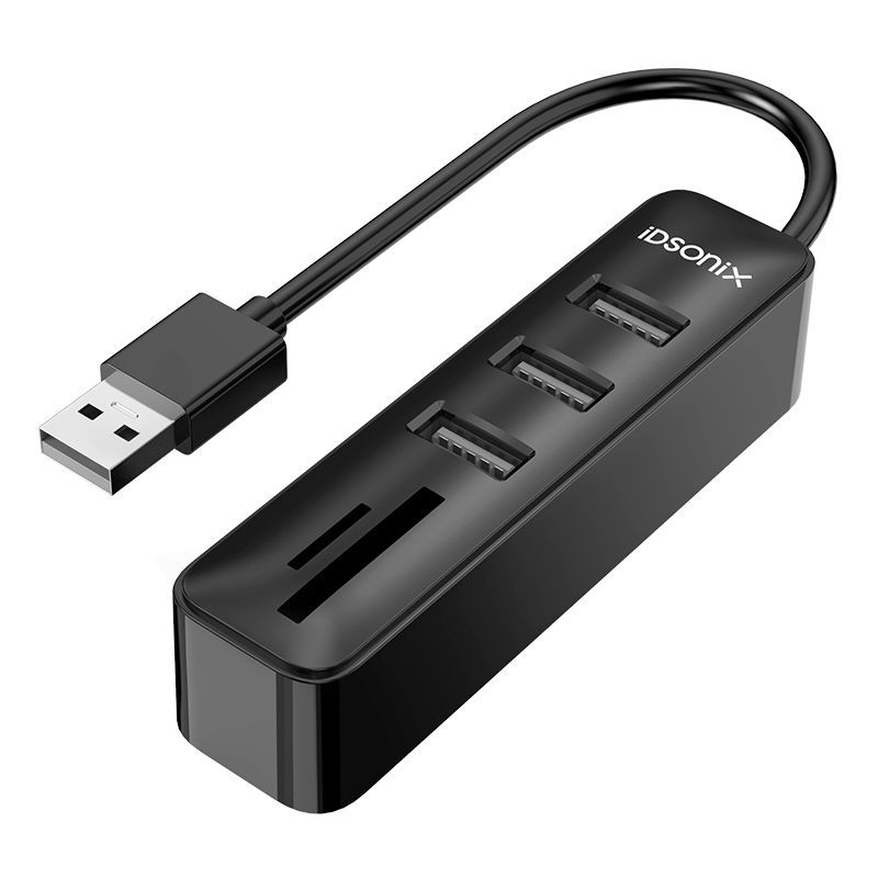 iDsonix 梭客 IAU2-3TS-015 3口USB2.0带读卡器功能集线器