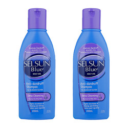Selsun blue SELSUN紫1%硫化硒去屑控油止痒洗发水深层清洁男女洗头膏洗发露200ml