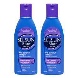 Selsun blue SELSUN澳洲去屑止痒洗发水控油顺滑无硅油男女洗发乳深层清洁去头皮 控油去屑型200ml-紫盖