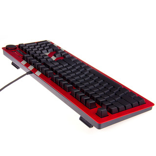 AJAZZ 黑爵 光环 AK60 104键 有线机械键盘 红色 国产银轴 RGB