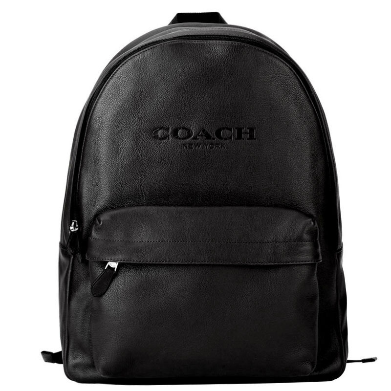 COACH 蔻驰 男士皮质双肩包 F54786 BLK 黑色 中号