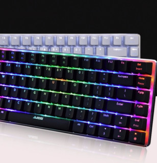 AJAZZ 黑爵 AK33 82键 有线机械键盘 黑色 国产黑轴 RGB