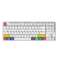 AJAZZ 黑爵 K870T 87键 蓝牙双模机械键盘 白色 国产红轴 RGB