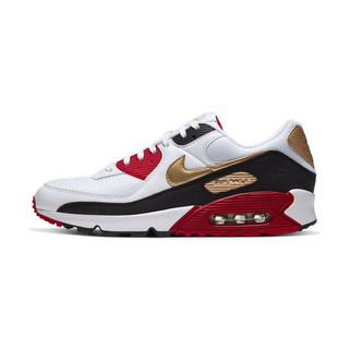 NIKE 耐克 Air Max 90 男子跑鞋 CU3005-171 白色/黑/金属金 41