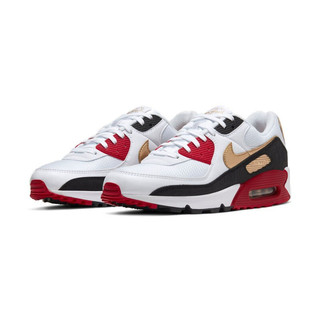 NIKE 耐克 Air Max 90 男子跑鞋 CU3005-171 白色/黑/金属金 41