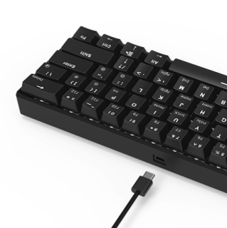 【ajazz/黑爵i610t无线键盘】ajazz 黑爵 i610t 61键 双模无线机械