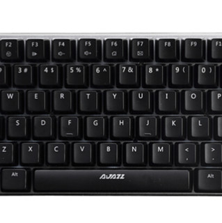AJAZZ 黑爵 AK33 82键 有线机械键盘 黑色 国产青轴 无光