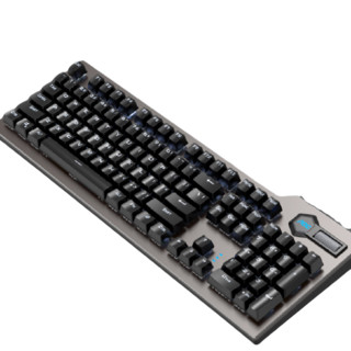 AOC 冠捷 GK410 104键 有线机械键盘 黑色 国产黑轴 单光