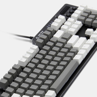 AJAZZ 黑爵 刺客Ⅱ AK35i 104键 有线机械键盘 灰白 国产黑轴 单光