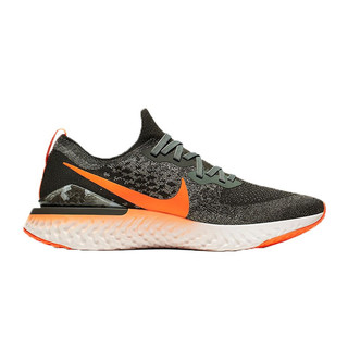 NIKE 耐克 Epic React Flyknit 2 男子跑鞋 CJ7794-381 红杉绿/橙 41