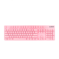 AJAZZ 黑爵 机械战警 104键 有线机械键盘 粉色 国产黑轴 单光