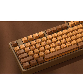 AJAZZ 黑爵 Chocolate Cubes 104键 有线机械键盘 巧克力色 Cherry茶轴 无光