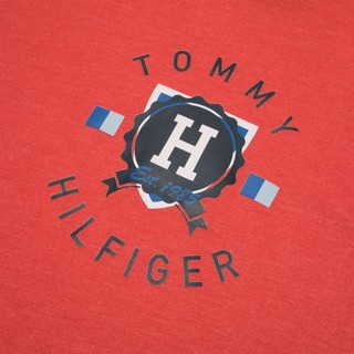 TOMMY HILFIGER连帽套头男式卫衣 M国际版偏大一码 红色