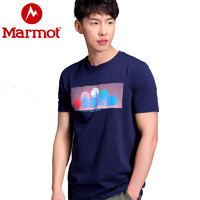 Marmot 土拨鼠 【书香节】Marmot/土拨鼠户外运动男士超轻速干排汗休闲圆领短袖棉T恤