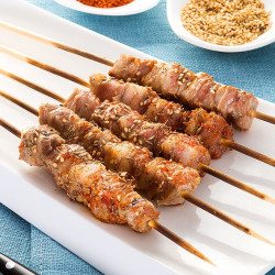 羊肉串半成品烧烤食材60串装带竹签1200g