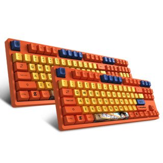 Akko 艾酷 3087 V2 龙珠Z 孙悟空 87键 有线机械键盘 橙色 AKKO粉轴 无光