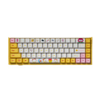 Akko 艾酷 3068 哆啦美 68键 蓝牙双模无线机械键盘 黄色 AKKO蓝轴 RGB