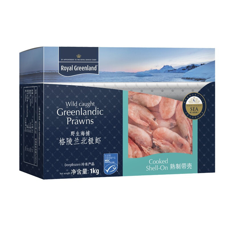 Seamix 禧美海产 格陵兰北极虾 1kg